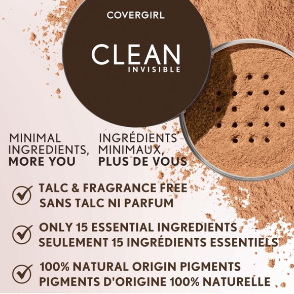 1-COVERGIRL Clean Invisible Loose Powder - Loose Powder, Setting Powder, Vegan F - Picture 2 of 8